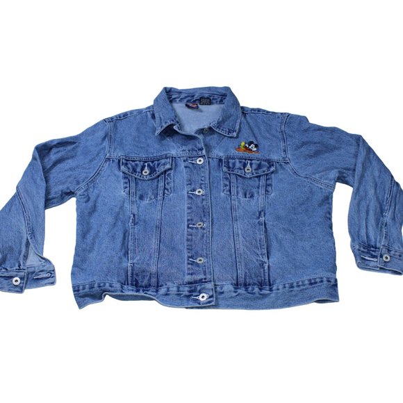 90's Mickey Mouse Denim Jacket Size 2X - Picture 8 of 9